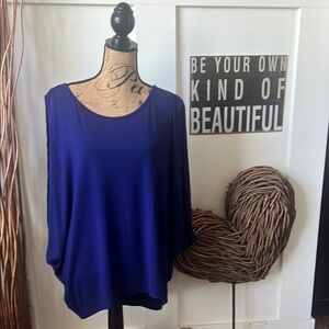 Eileen Fisher Relaxed Blue Long Sleeve Tunic